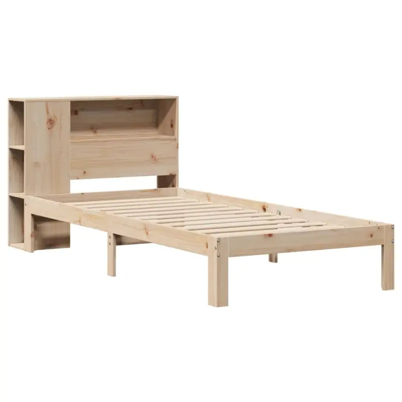 Boekenkastbed in massief grenenhout met praktische totale afmetingen - Bedden & bedframes
