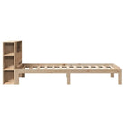 Boekenkastbed in massief grenenhout met praktische totale afmetingen - Bedden & bedframes
