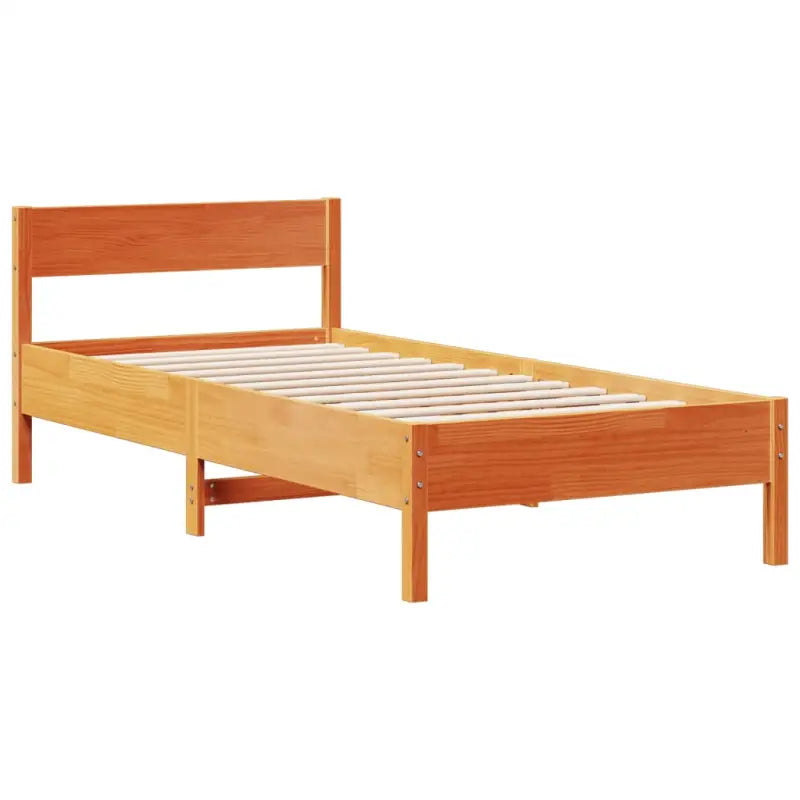 Boekenkastbed in massief grenenhout met ruime totale afmetingen - Bedden & bedframes