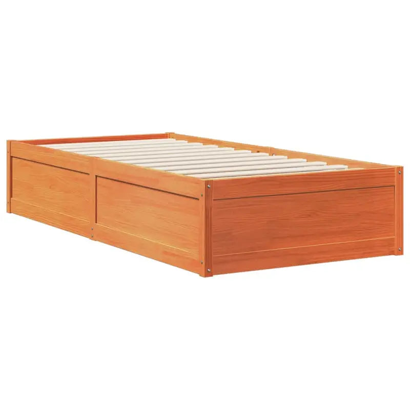 Boekenkastbed in massief grenenhout met uitgebreide totale afmetingen - Bedden & bedframes