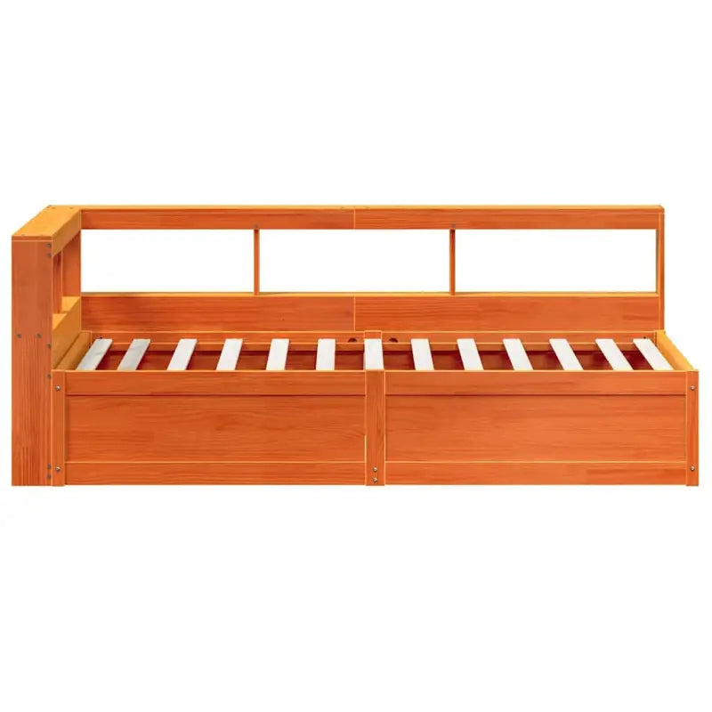 Boekenkastbed in massief grenenhout met uitgebreide totale afmetingen - Bedden & bedframes