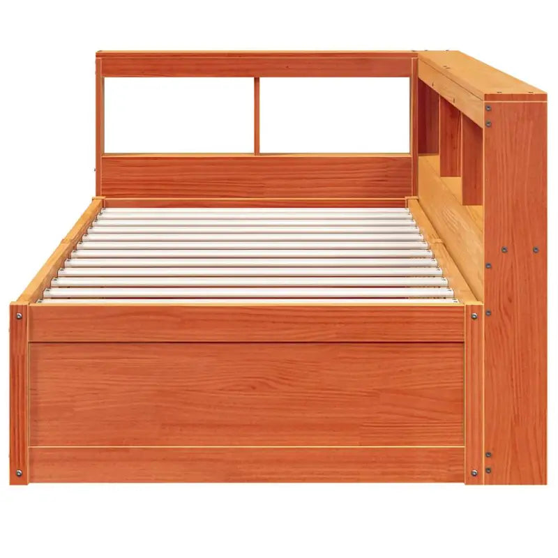 Boekenkastbed in massief grenenhout met uitgebreide totale afmetingen - Bedden & bedframes