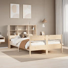 Boekenkastbed met massief grenenhout en ideale totale afmetingen - Naturel / 160 x 200 cm - Bedden & bedframes
