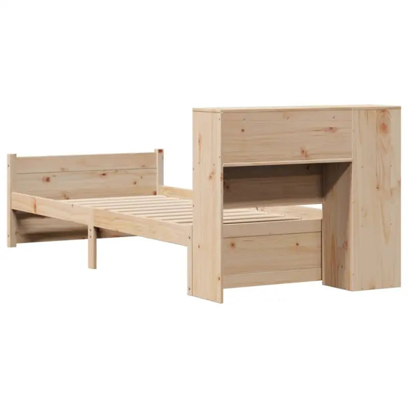 Boekenkastbed met massief grenenhout en ideale totale afmetingen - Bedden & bedframes