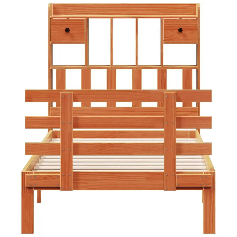 Boekenkastbed met massief grenenhout en mooie totale afmetingen - Bedden & bedframes