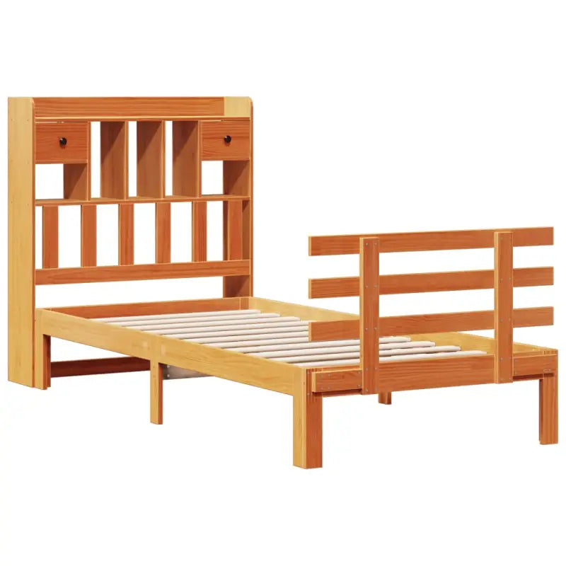 Boekenkastbed met massief grenenhout en mooie totale afmetingen - Bedden & bedframes