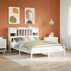 Boekenkastbed met massief grenenhout en optimale totale afmetingen - Wit / 160 x 200 cm - Bedden & bedframes