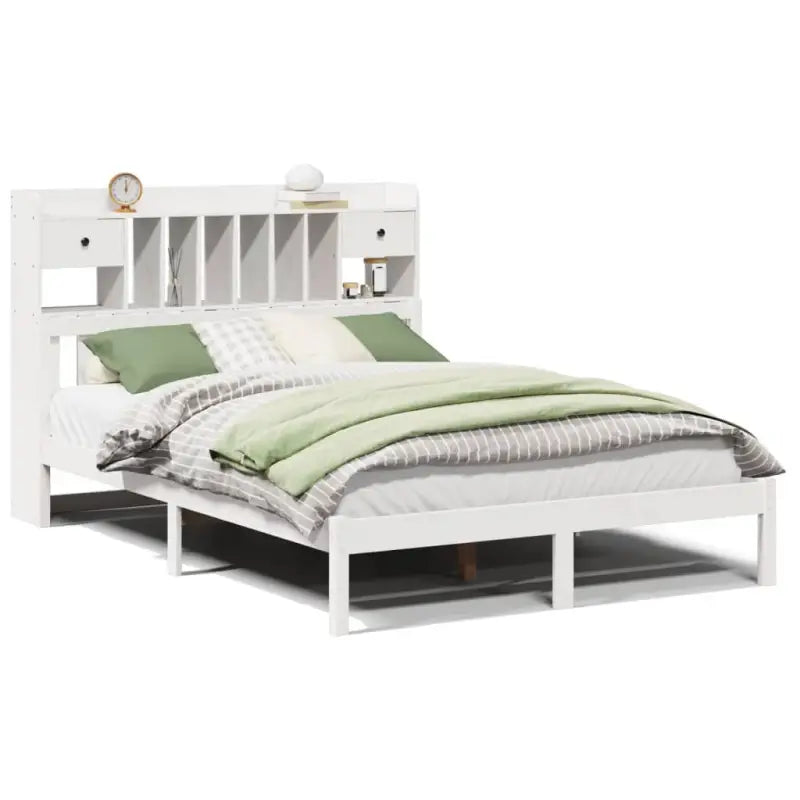 Boekenkastbed met massief grenenhout en optimale totale afmetingen - Bedden & bedframes