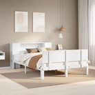 Boekenkastbed van massief grenenhout met aantrekkelijke totale afmetingen - Wit / 120 x 200 cm - Bedden & bedframes