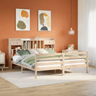 Boekenkastbed van massief grenenhout met comfortabele totale afmetingen - Naturel / 200 x 200 cm - Bedden & bedframes