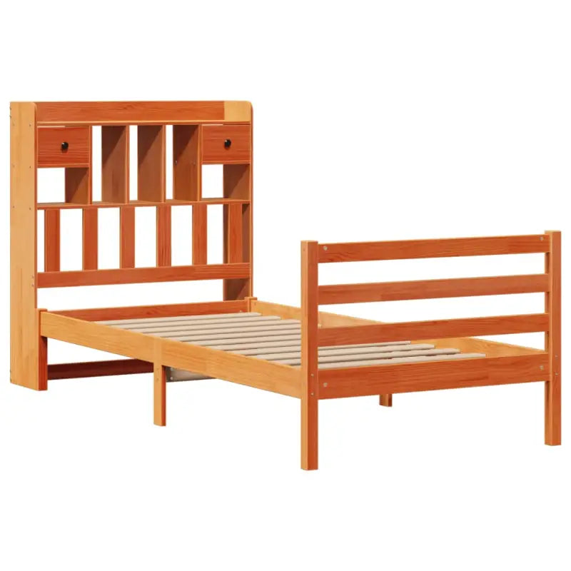 Boekenkastbed van massief grenenhout met comfortabele totale afmetingen - Bedden & bedframes