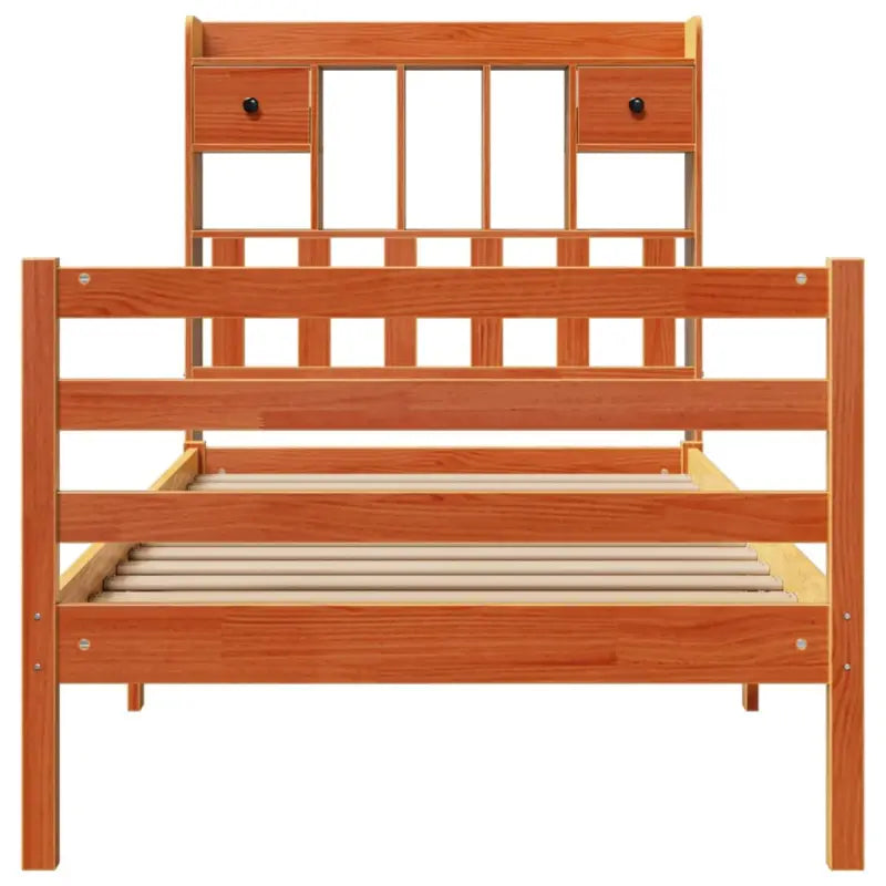 Boekenkastbed van massief grenenhout met comfortabele totale afmetingen - Bedden & bedframes