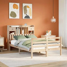 Boekenkastbed van massief grenenhout met comfortabele totale afmetingen - Naturel / 120 x 200 cm - Bedden & bedframes