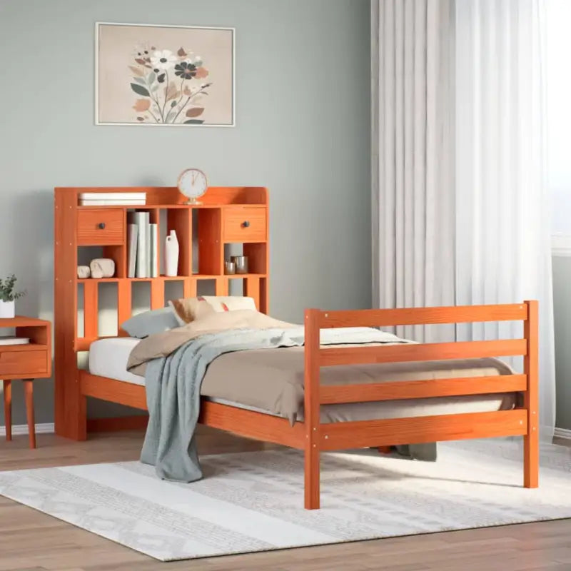 Boekenkastbed van massief grenenhout met comfortabele totale afmetingen - Bedden & bedframes