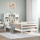Boekenkastbed van massief grenenhout met comfortabele totale afmetingen - Wit / 75 x 190 cm - Bedden & bedframes