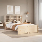 Boekenkastbed van massief grenenhout met duurzame totale afmetingen - Naturel / 140 x 200 cm - Bedden & bedframes