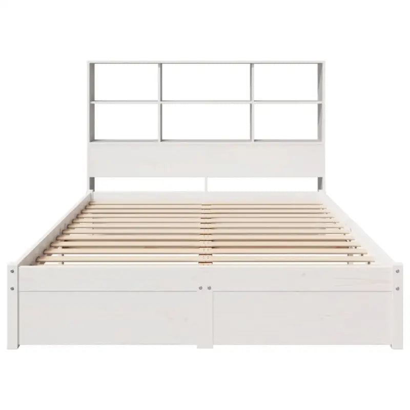 Boekenkastbed van massief Grenenhout met grote totale afmetingen - Bedden & bedframes
