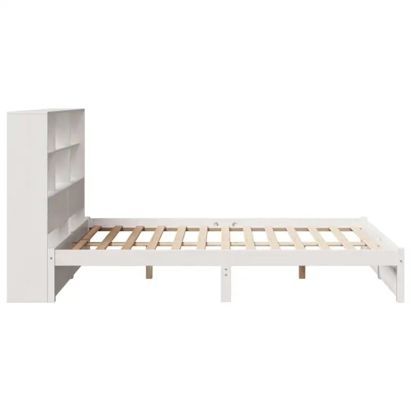 Boekenkastbed van massief Grenenhout met grote totale afmetingen - Bedden & bedframes