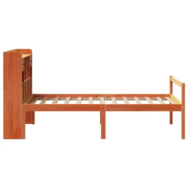 Boekenkastbed van massief grenenhout met grote totale afmetingen - Bedden & bedframes