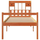 Boekenkastbed van massief grenenhout met grote totale afmetingen - Bedden & bedframes