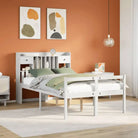 Boekenkastbed van massief grenenhout met grote totale afmetingen - Wit / 135 x 190 cm - Bedden & bedframes