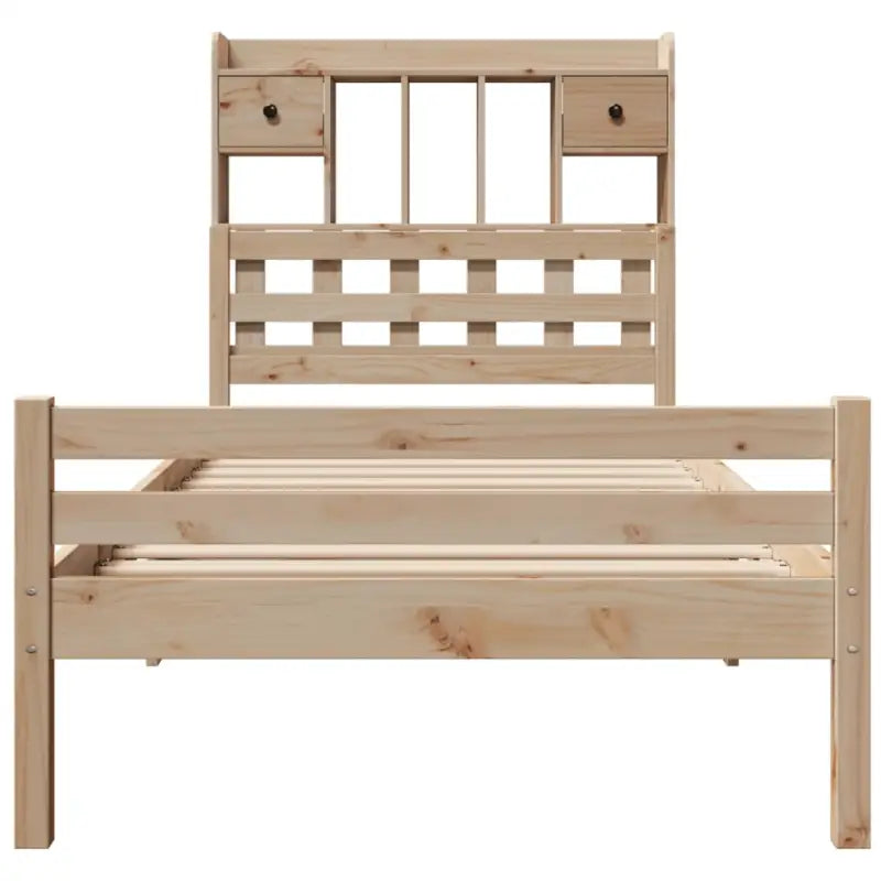 Boekenkastbed van massief grenenhout met ideale totale afmetingen - Bedden & bedframes
