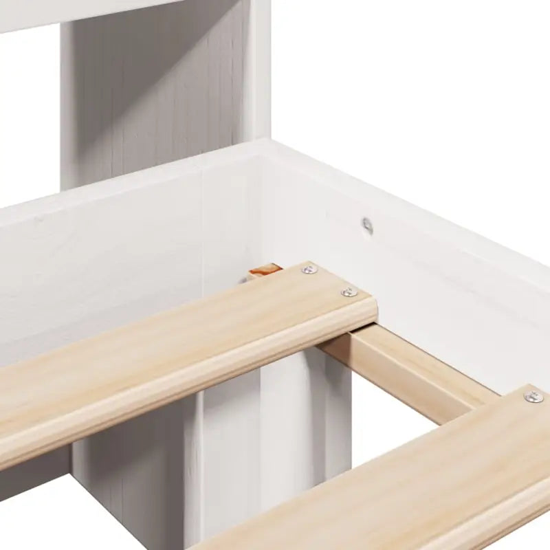 Boekenkastbed van massief grenenhout met ideale totale afmetingen - Bedden & bedframes