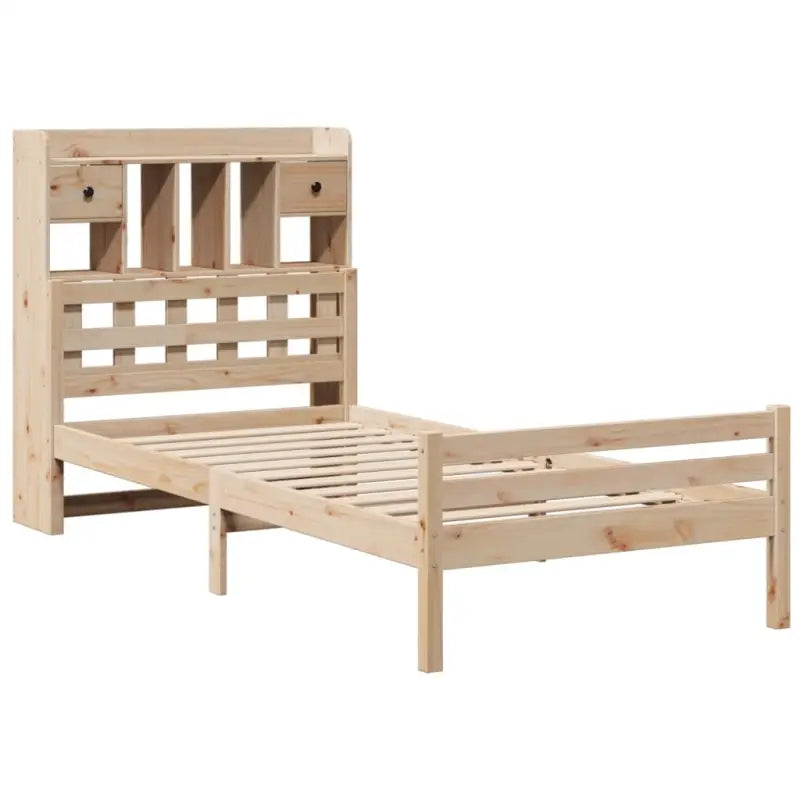 Boekenkastbed van massief grenenhout met ideale totale afmetingen - Bedden & bedframes