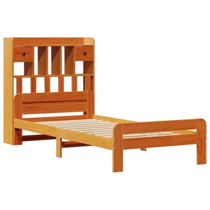 Boekenkastbed van massief grenenhout met ideale totale afmetingen - Bedden & bedframes