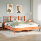 Boekenkastbed van massief grenenhout met ideale totale afmetingen - Wasbruin / 180 x 200 cm - Bedden & bedframes