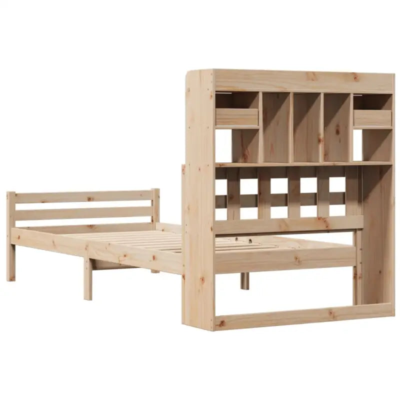 Boekenkastbed van massief grenenhout met ideale totale afmetingen - Bedden & bedframes