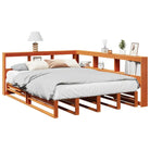 Boekenkastbed van massief grenenhout met ideale totale afmetingen - Wasbruin / 140 x 190 cm - Bedden & bedframes