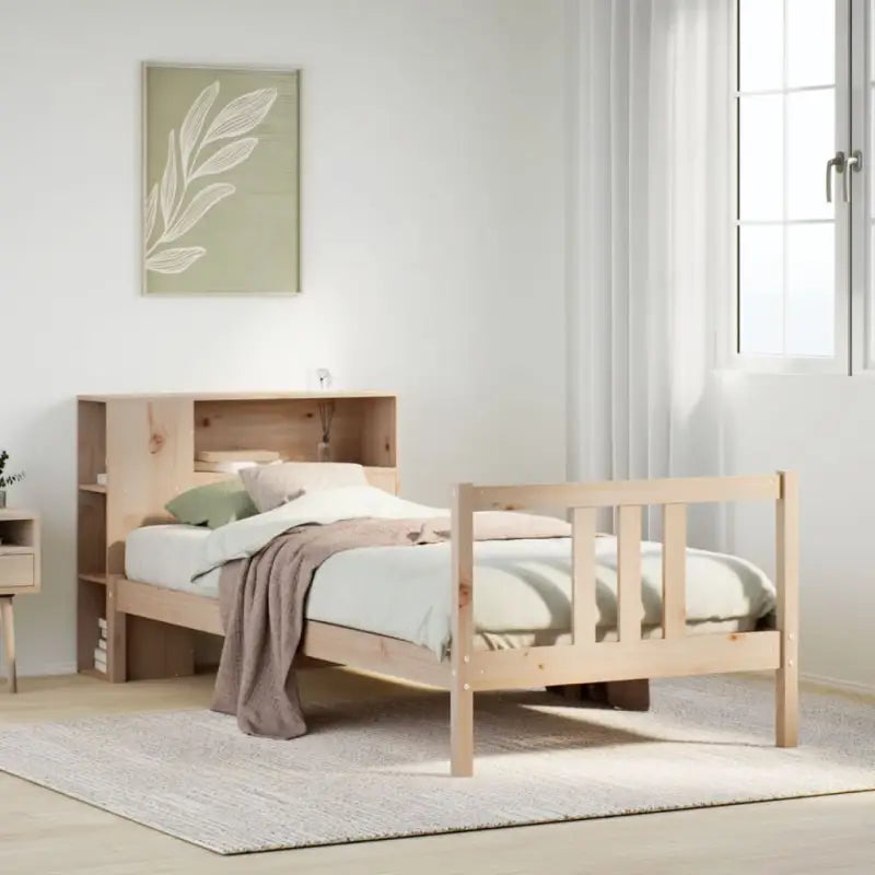 Boekenkastbed van massief grenenhout met ideale totale afmetingen - Bedden & bedframes