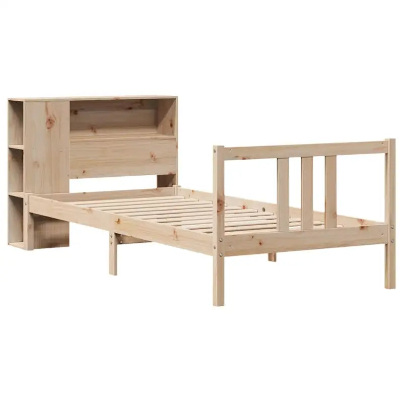 Boekenkastbed van massief grenenhout met ideale totale afmetingen - Bedden & bedframes