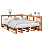 Boekenkastbed van massief grenenhout met ideale totale afmetingen - Wasbruin / 135 x 190 cm - Bedden & bedframes