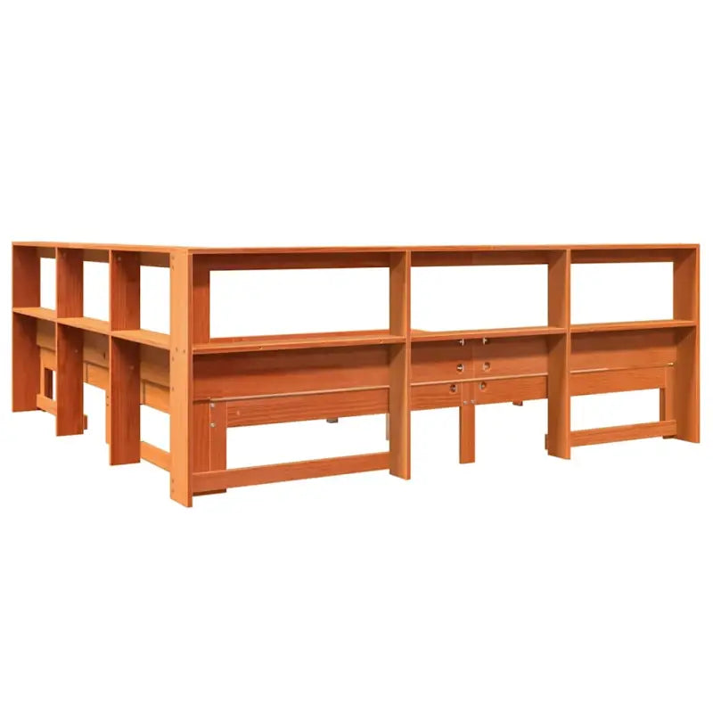 Boekenkastbed van massief grenenhout met ideale totale afmetingen - Bedden & bedframes