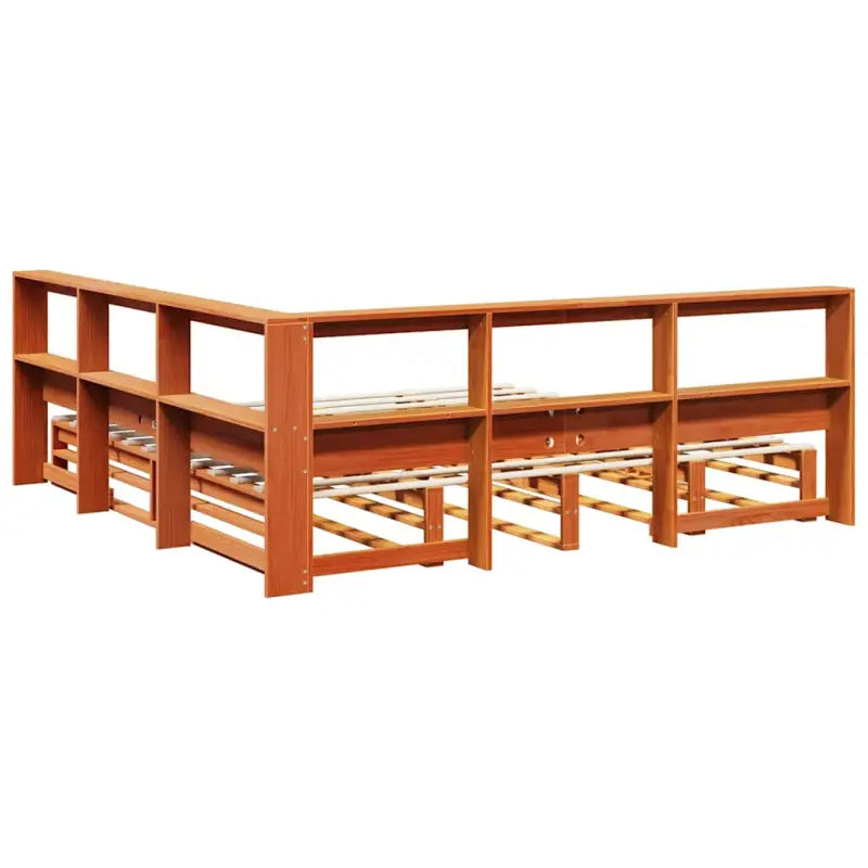 Boekenkastbed van massief grenenhout met ideale totale afmetingen - Bedden & bedframes