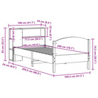 Boekenkastbed van massief grenenhout met ideale totale afmetingen - Bedden & bedframes