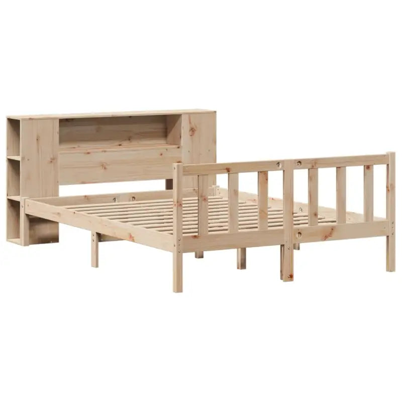 Boekenkastbed van massief grenenhout met ideale totale afmetingen - Bedden & bedframes