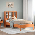 Boekenkastbed van massief grenenhout met ideale totale afmetingen - Wasbruin / 100 x 200 cm - Bedden & bedframes