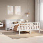 Boekenkastbed van massief grenenhout met ideale totale afmetingen - Wit / 120 x 190 cm - Bedden & bedframes