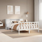 Boekenkastbed van massief grenenhout met ideale totale afmetingen - Wit / 120 x 200 cm - Bedden & bedframes