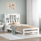 Boekenkastbed van massief grenenhout met ideale totale afmetingen - Wit / 100 x 200 cm - Bedden & bedframes