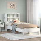 Boekenkastbed van massief grenenhout met ideale totale afmetingen - Wit / 90 x 190 cm - Bedden & bedframes
