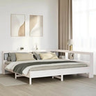 Boekenkastbed van massief grenenhout met optimale totale afmetingen - Wit / 180 x 200 cm - Bedden & bedframes