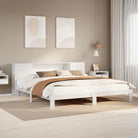 Boekenkastbed van massief grenenhout met optimale totale afmetingen - Wit / 180 x 200cm - Bedden & bedframes