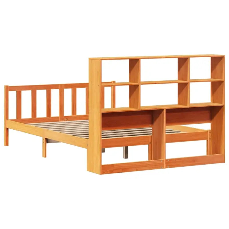 Boekenkastbed van massief grenenhout met optimale totale afmetingen - Bedden & bedframes