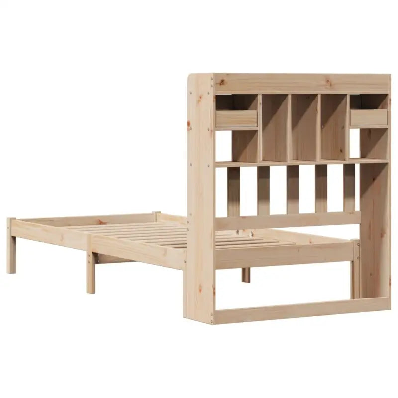 Boekenkastbed van massief grenenhout met optimale totale afmetingen - Bedden & bedframes