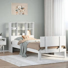 Boekenkastbed van massief grenenhout met optimale totale afmetingen - Wit / 90 x 190 cm - Bedden & bedframes