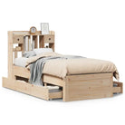 Boekenkastbed van massief grenenhout met optimale totale afmetingen - Bedden & bedframes